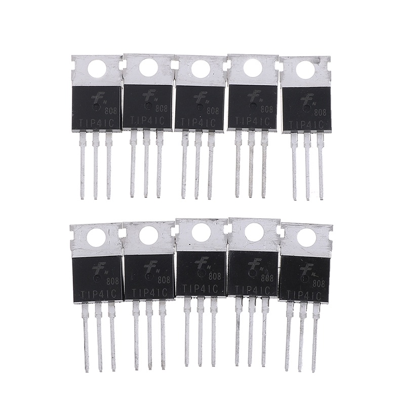 【Theredsunrisesiwy.id】10Pcs TIP41C TIP41 NPN transistor TO-220 new and high quality