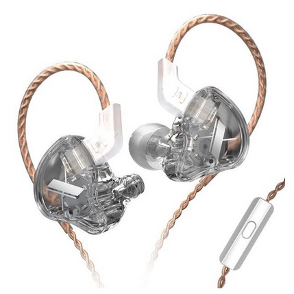 Knowledge Zenith EDX EDX PRO EDX ULTRA Earphones Dynamic HIFI Bass Stage IEM WITH MICROPHONE-TRANSPARANT GRAY