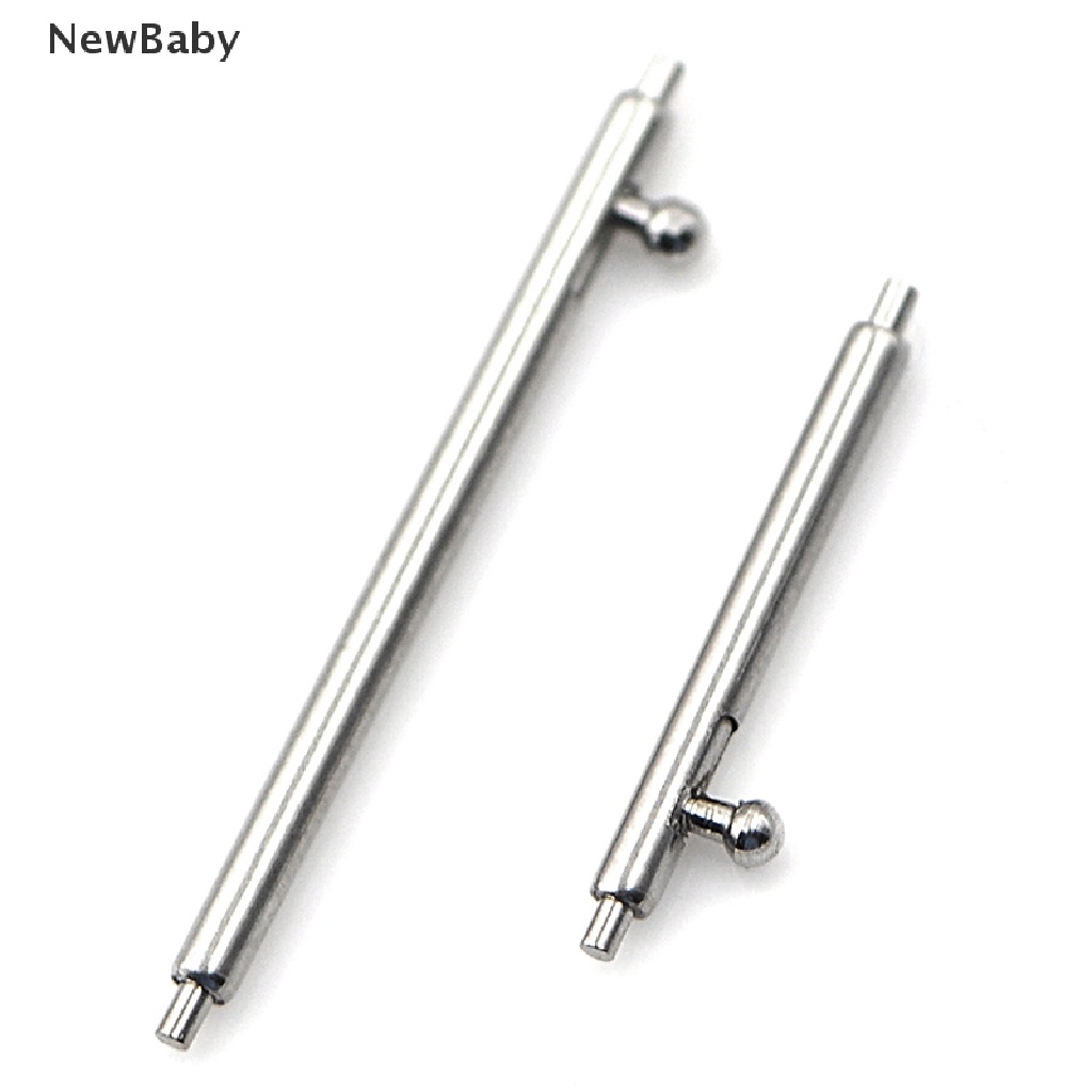 10pcs pin bar strap Jam Tangan Bahan stainless steel Ukuran 12-22mm