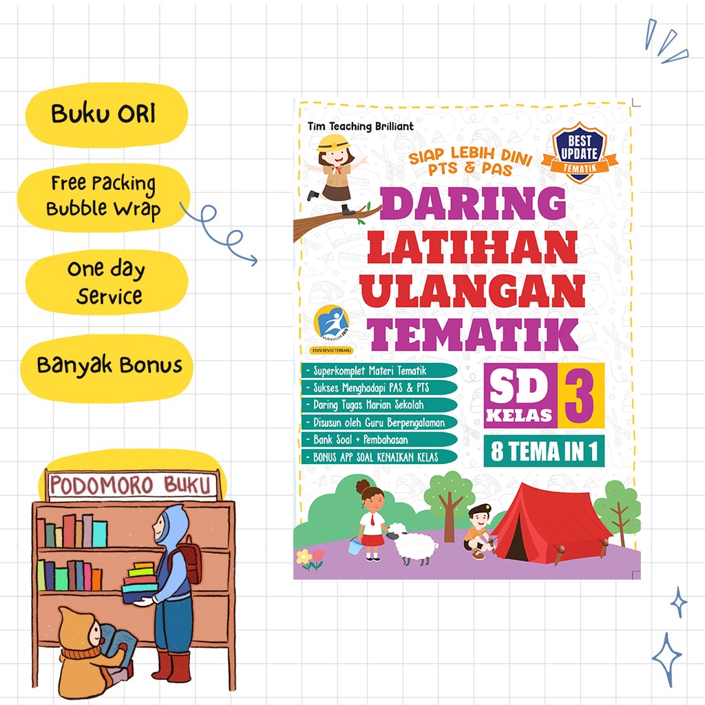 DISKON 1.1   TEMATIK SD KELAS 3 - DARING LATIHAN ULANGAN TEMATIK
