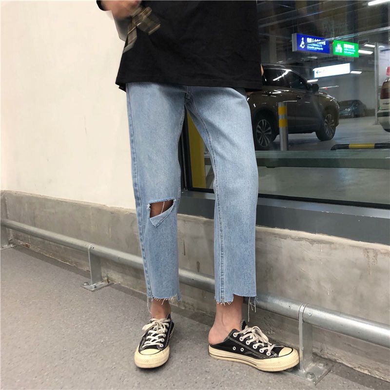 Jeans High Waist Murah / Celana HW jeans wanita/celana sobek lutut/celana jeans wanita