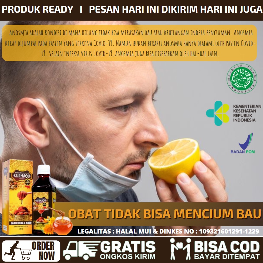 Madu Herbal Mengembalikan Indera Penciuman Alami, Anosmia, Tidak Bisa Mencium Bau, Asli BPOM Kurmaqu