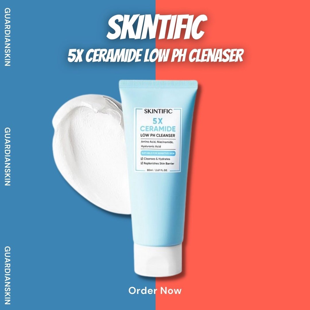 Skintific 5x Ceramide Low pH Cleanser 80ml (BPOM)