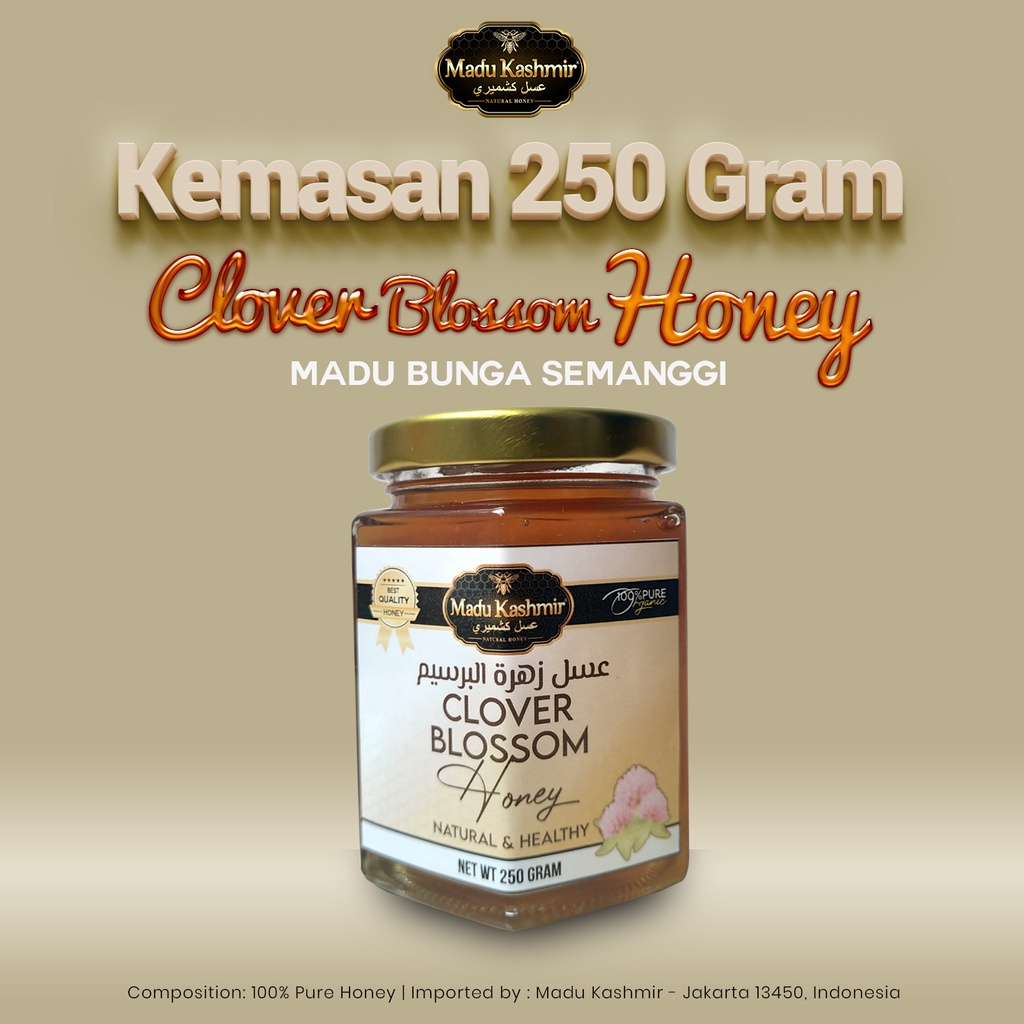 

Madu Clover 250 Gr | Madu Semanggi | Clover Honey | Madu Kashmir