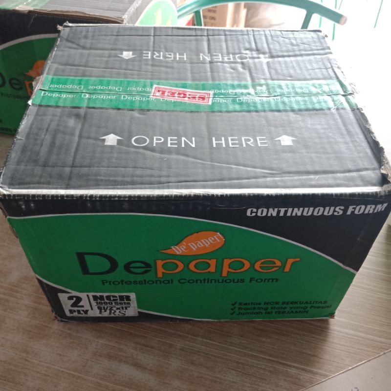 

de'paper 1000 lembar 9.5 x 11 inch continous form 2 ply prs depaper kertas print 2ply rangkap continousform potong per box - enc.sup