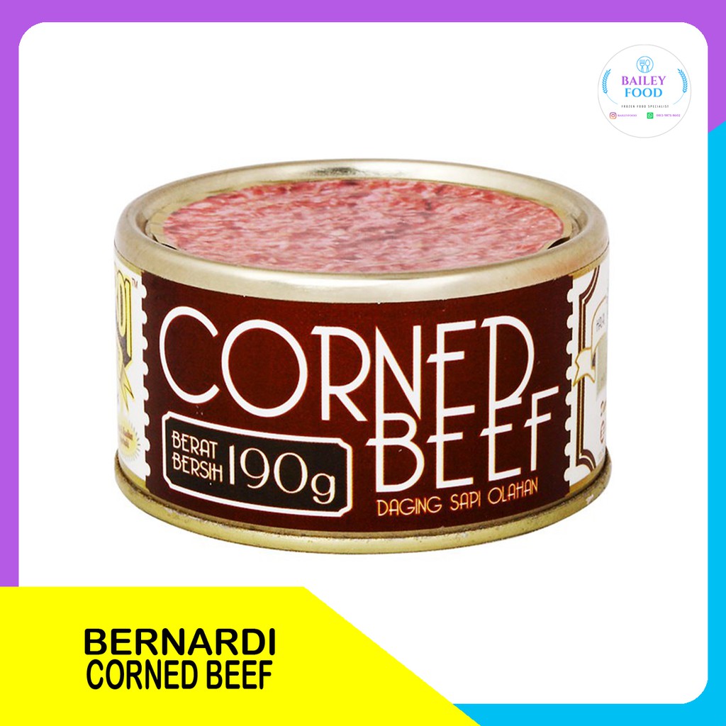 

BERNARDI CORNED BEEF 190 GR/CORNED BEEF BERNARDI/daging kaleng/corned beef 190g