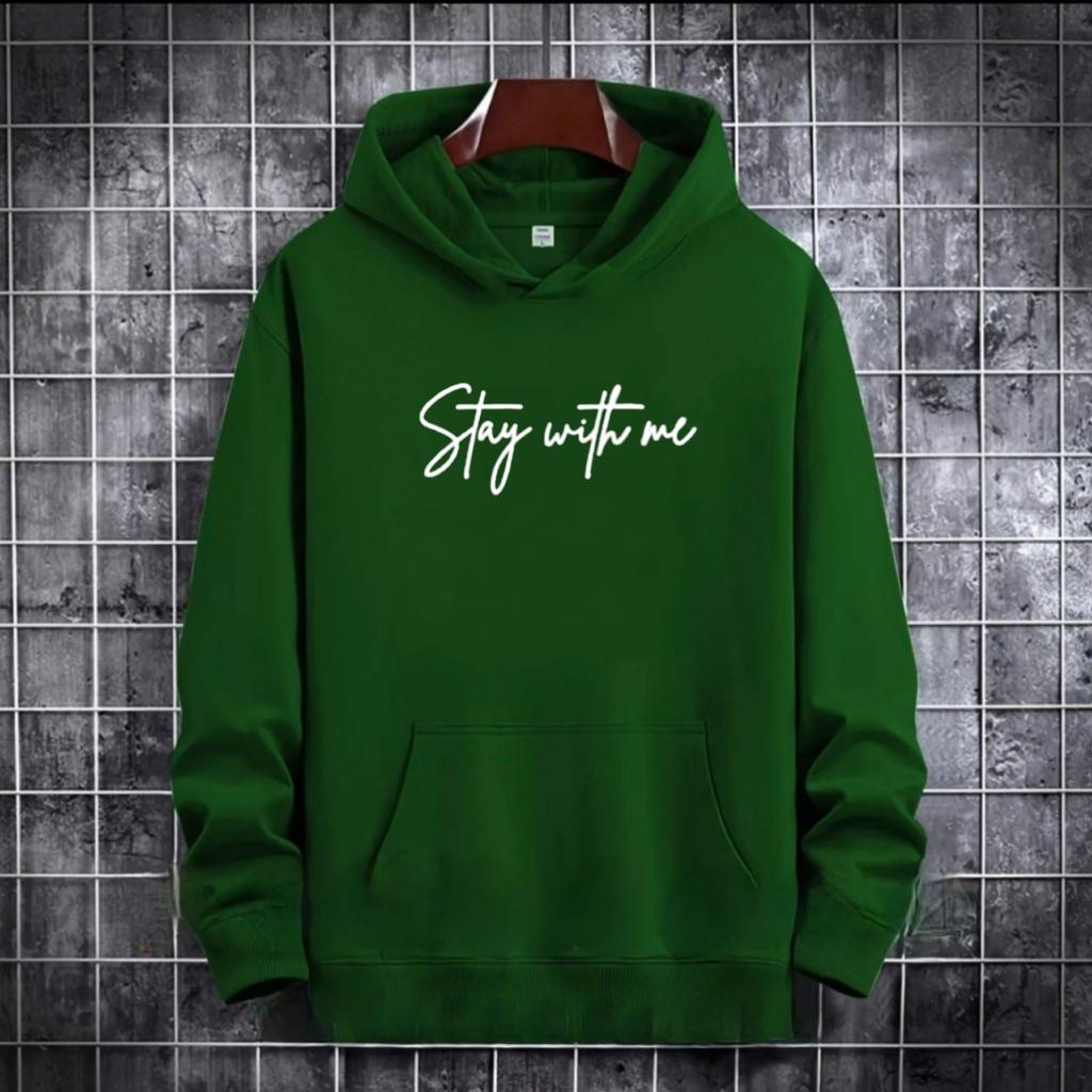 PAKAIAN PRIA / SWEATER HOODIE TULISAN STAY WITH ME / HOODIE MURAH TERLARIS / HOODIE PRIA DAN WANITA / UNISEX
