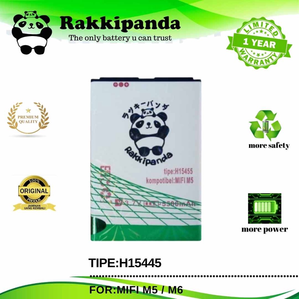 (R/K)- RakkiPanda - H15445 Mifi M5 / M6 Batre Batrai Baterai