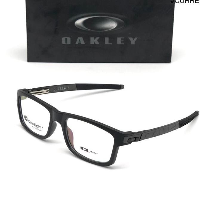 Frame Kacamata Minus Anti Radiasi Oakley Currency Black List Grey