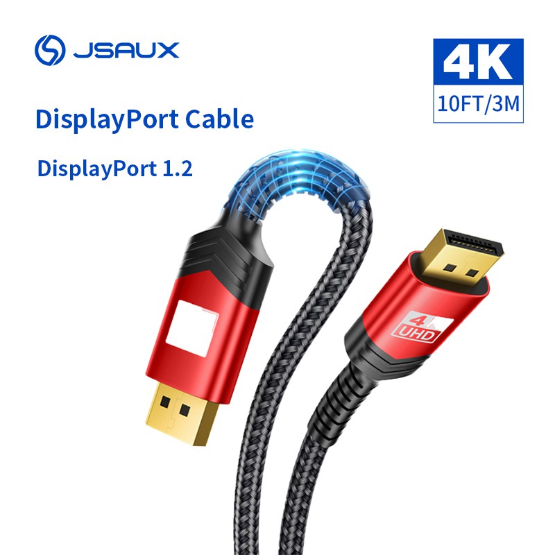 Jsaux Kabel Displayport Ke Displayport 4k 60hz 2k 165hz 2k 144hz Untuk Pc Laptop Tv Shopee Indonesia