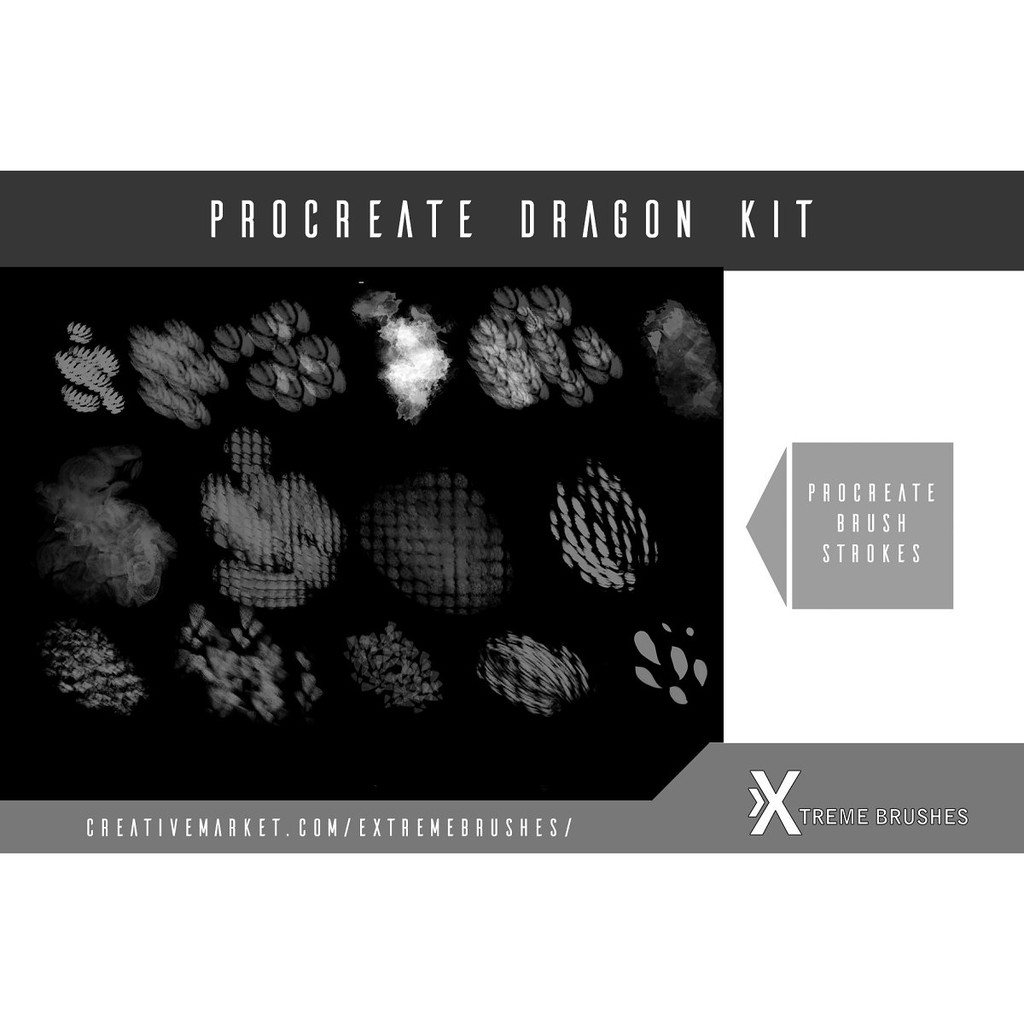 Procreate Dragon Brush Kit