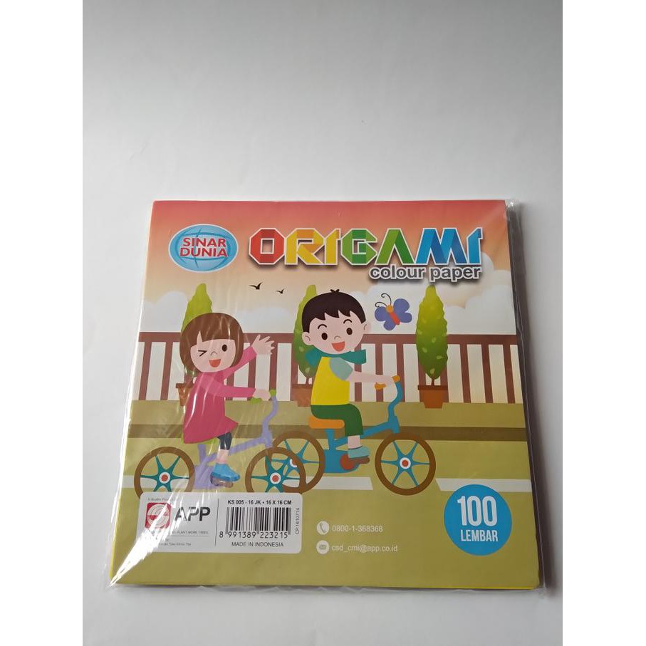 

Kertas Origami 16 x 16 cm Sinar Dunia