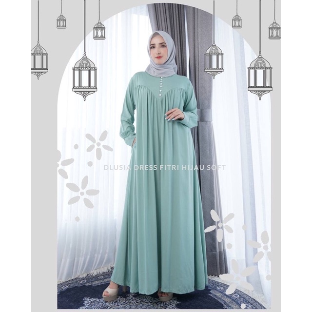 Daster Arab Dlusia FITRI Maxi Dress Rayon premium Gamis Syar'i