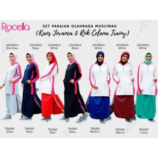  BISA COD Rocella Setelan Baju Olahraga Wanita Muslimah 