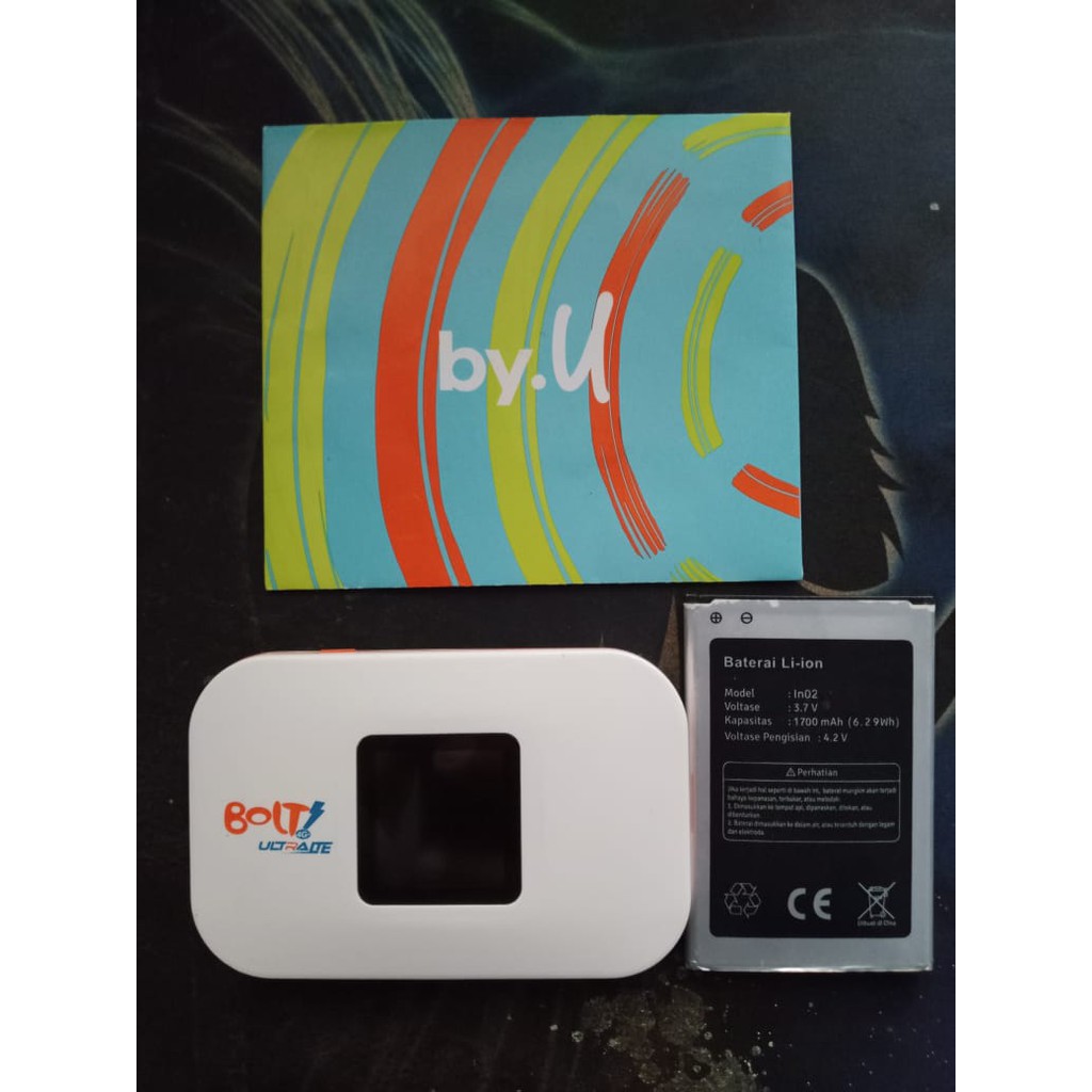 Modem Mifi Bolt Ultra LTE BL1 + Perdana Byu Kuota 10GB Aktif Kuota 1Hari