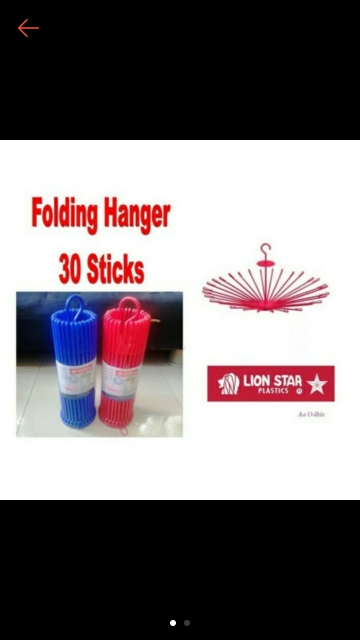 Hsw-folding ( Lion Star Jumbo 30 Stick ) Gantungan Baju Serbaguna Putar