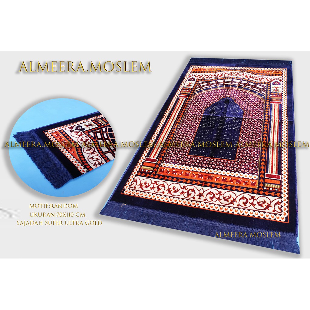 Sajadah Turkey Ultra Gold Turki Ukuran Dewasa Perelngkapan Muslim By Almeera.Moslem