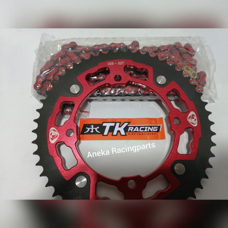 gir belakang klx thor satu set rantai tk racing / gear belakang klx 150