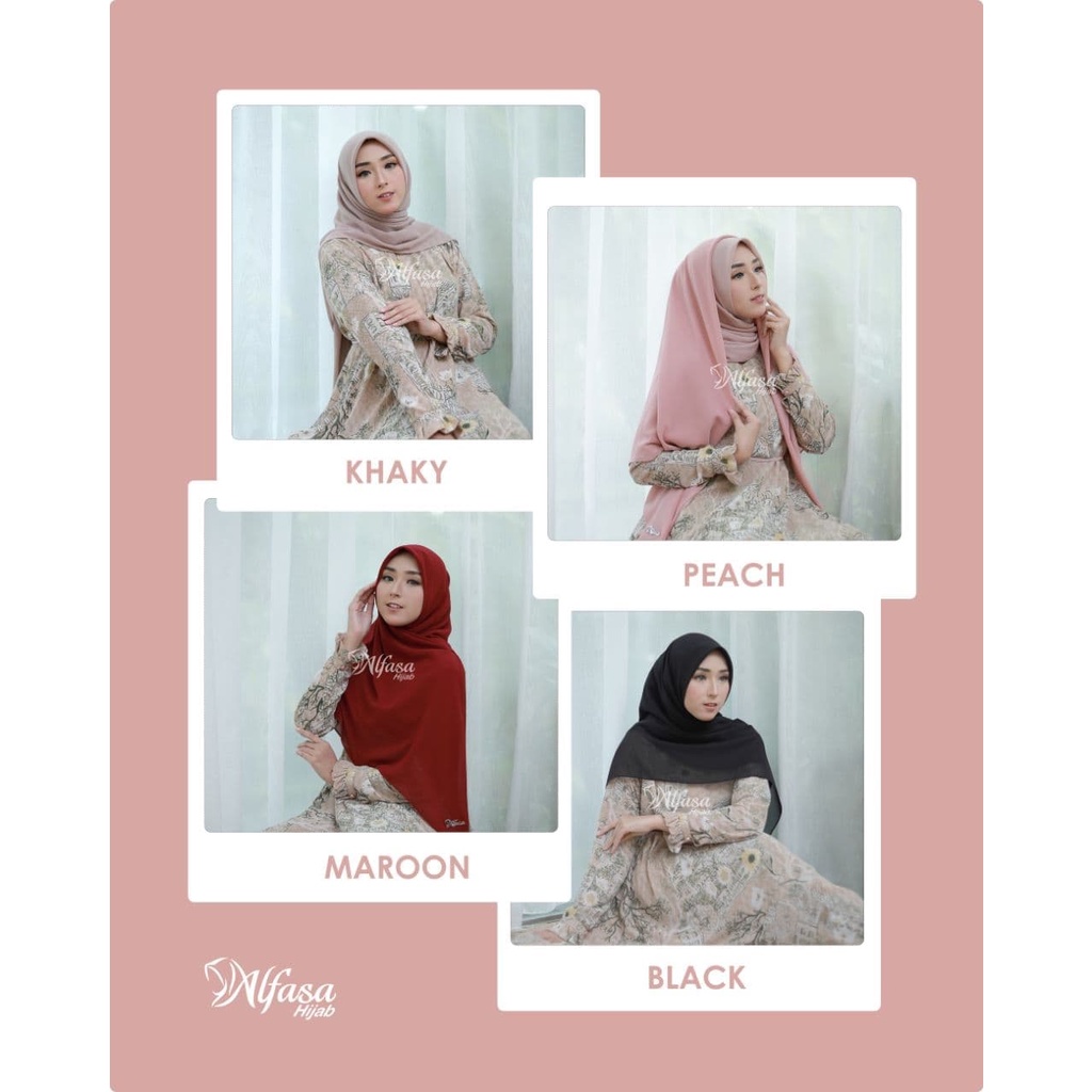 ELVINA SCARFT BY ALFASA HIJAB || JILBAB SEGI EMPAT POLOS || JILBAB CERUTY
