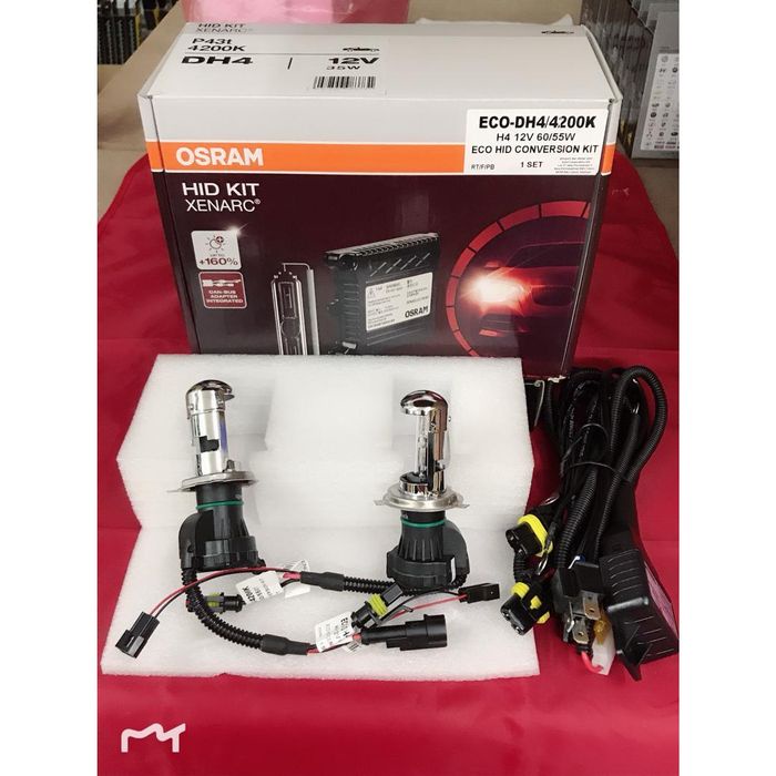 BOHLAM LAMPU HID OSRAM XENARC H4 Hi/Lo 2pcs (Genuine) Hanya Bohlam - 4300K warmwhite