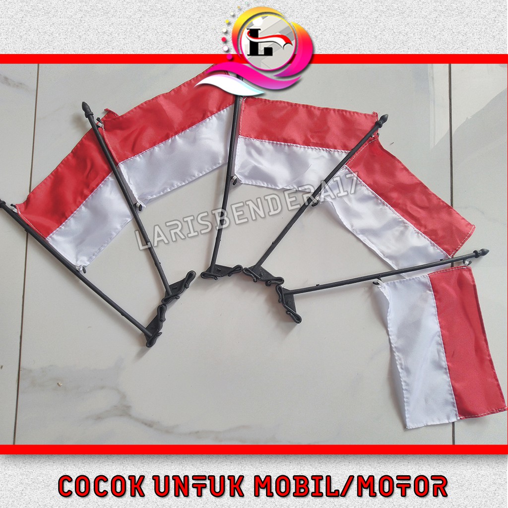 Bendera Merah Putih Motor,  Bendera merah putih Tiang untuk motor dan mobil, Bendera Merah Putih Motor 10 15, Bendera Merah Putih Motor Sport