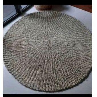 Karpet Bulat Full Seagrass Jumbo 180cm / Rug Anyaman Big Size