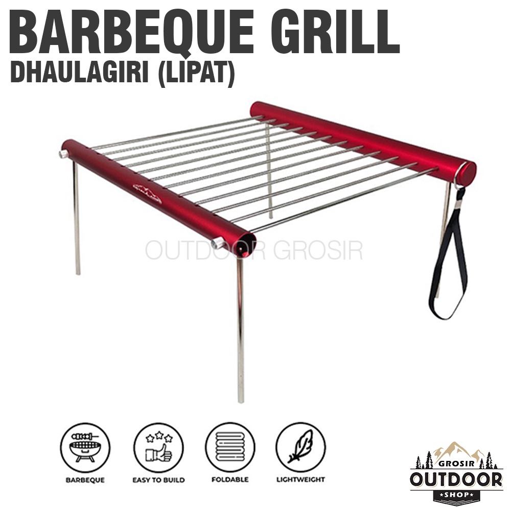 [COD] Dhaulagiri Folding Mini Barbeque Grill - Alat Panggang Lipat Outdoor Camping