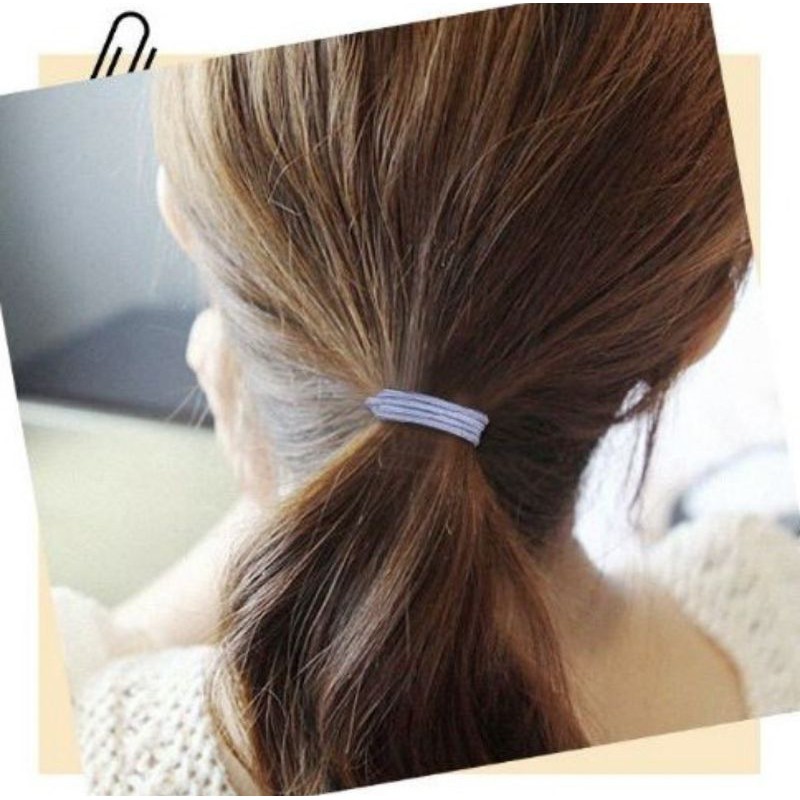 Ikat rambut karet scrunchie style korea termurah mini murah 99 rupiah kekinian tali rambut kecil