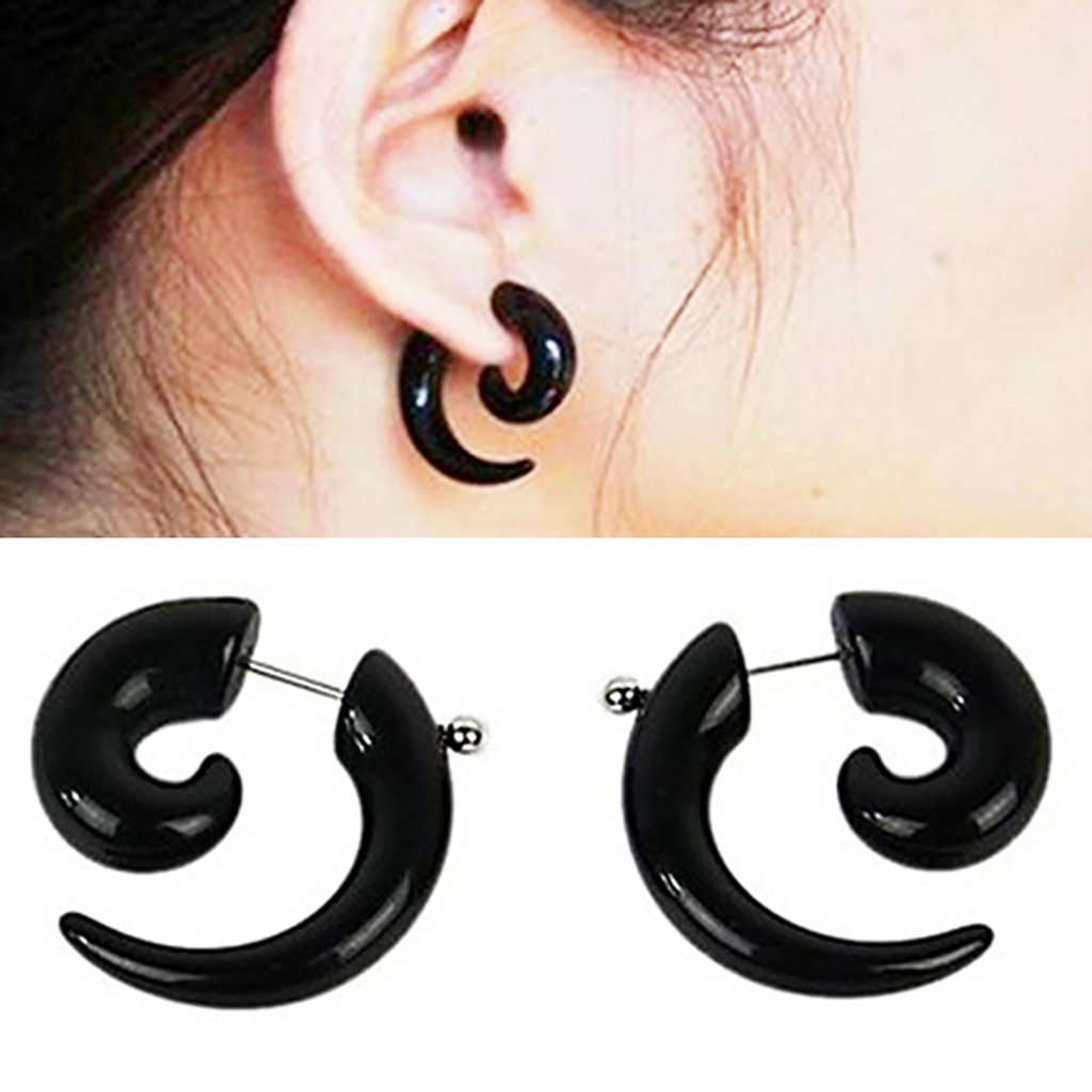 [Jianxin] Fashion Earring Stunning Punk Rock Style Unisex Snail Pattern Ear Nail for Salon