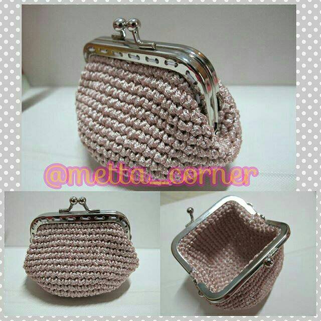 Dompet koin rajut handmade