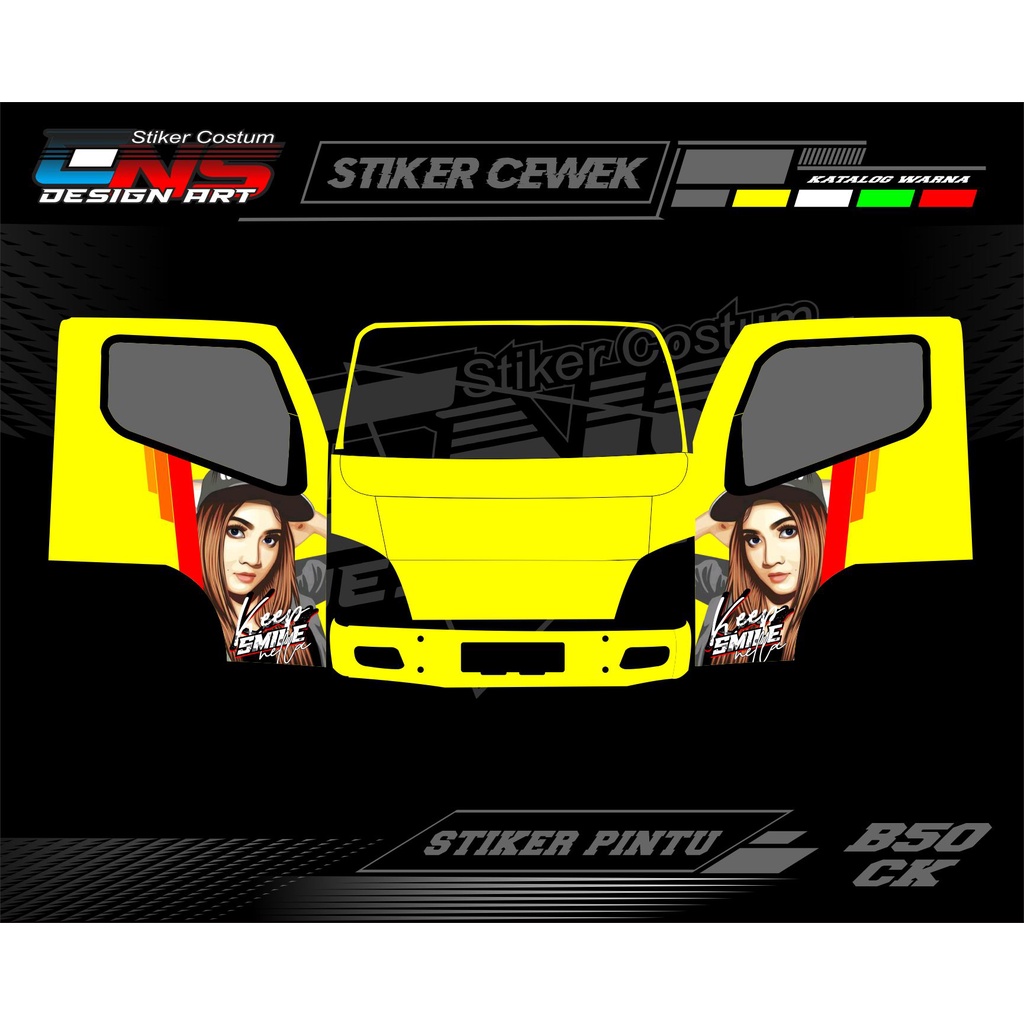 stiker pintu kabin truk/canter stiker variasi pintu mobil truk/canter stiker pintu pickup stiker mob