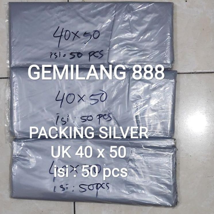 

Super ready Plastik Packing Silver uk 40x50, Hd packing Silver, Plastik bungkus Paket J33Z06 thanyu