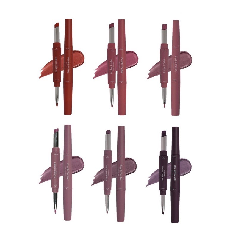 MADAME GIE DOUBLE TROUBLE MATTE LIPSTICK 2IN1