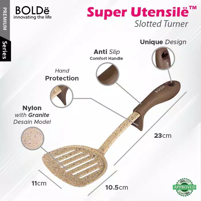 Jual BOLDE Super utensils Slotted Turner/ BOLDE Spatula Bergaris