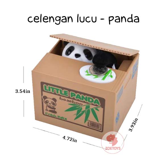 Zoetoys Celengan Lucu | Steal Money Cat Piggy Bank Kucing Cat Panda Piggy Bank Steal Money Ocelot Remover