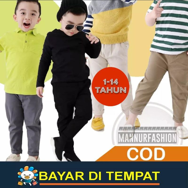 Celana Chino Anak Panjang 1thn s/d 14thn Anak Laki-laki Dan Perempuan Bisa Pilih Warna