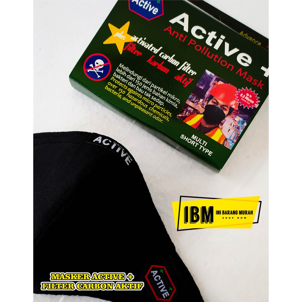 Masker Active + Masker Anti Virus/Masker Anti Polusi/masker kesehatan