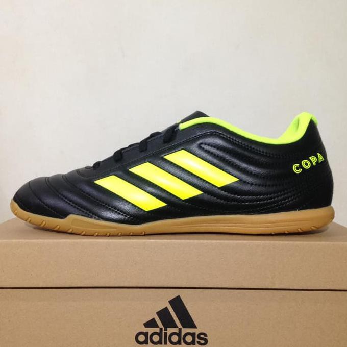 Asli Sepatu Futsal Adidas Copa 19.4 In Black Yellow Bb8098 Original Bnib