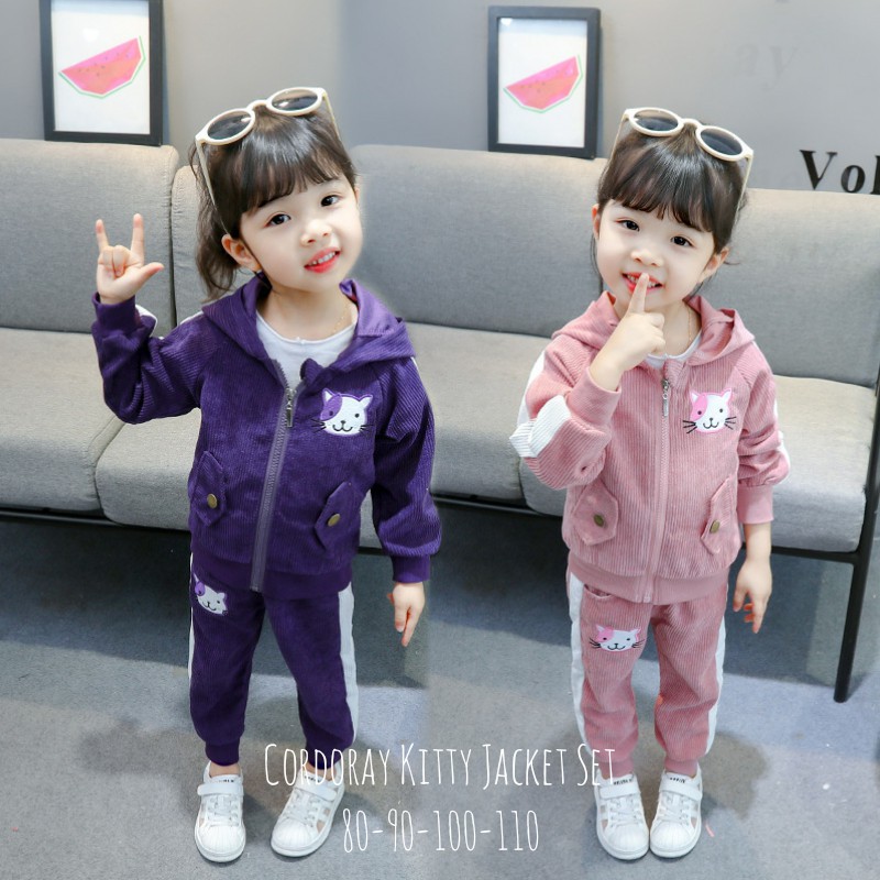 Cordoray Kitty Jacket Set/ Setelan Jacket Anak Perempuan