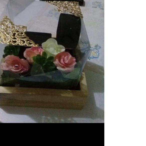 ❉ seserahan tempat cincin dan gelang hantaran kayu rustic dengan tutup mika ✿