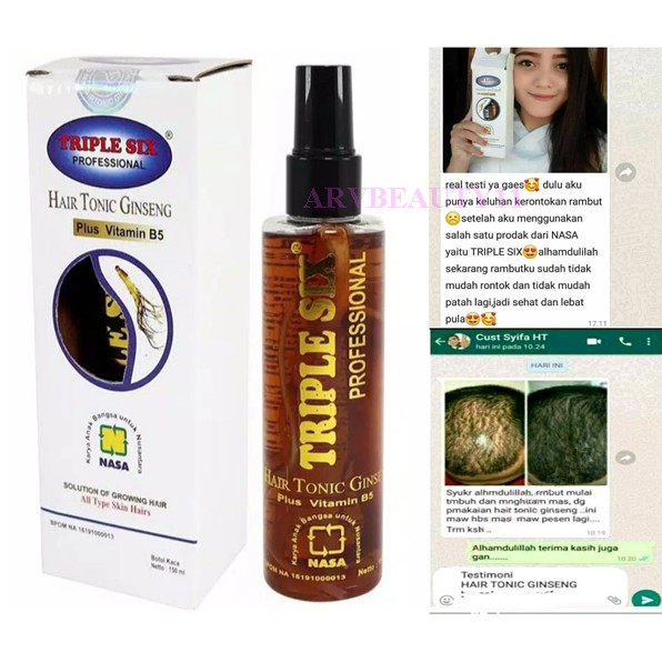 [BEST SELLER] TRIPLE SIX HAIR TONIC GINSENG NASA [ HAIR TONIC TRIPLE SIX GINSENG] [PT NASA ORIGINAL]