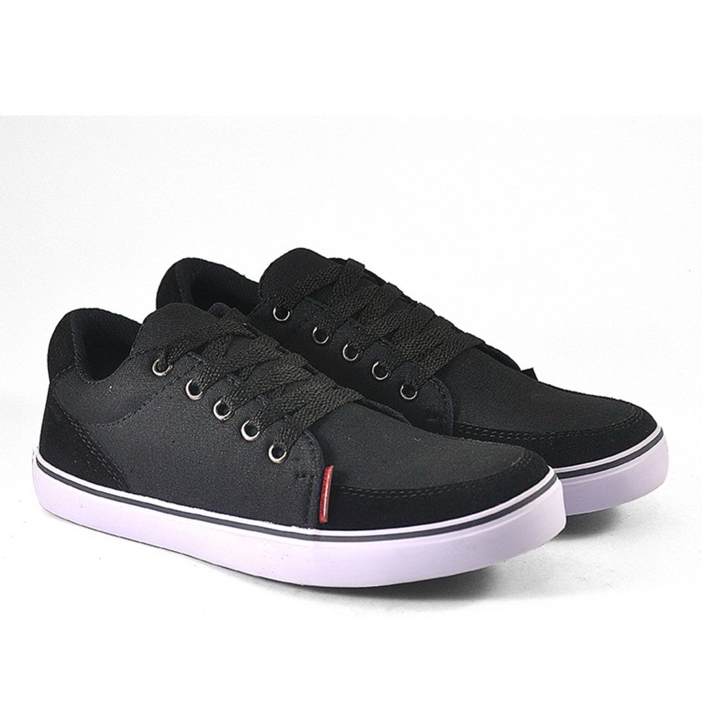 Java Seven - HMN 706 Sepatu Sekolah Sneaker Anak Laki HITAM murah original cibaduyut