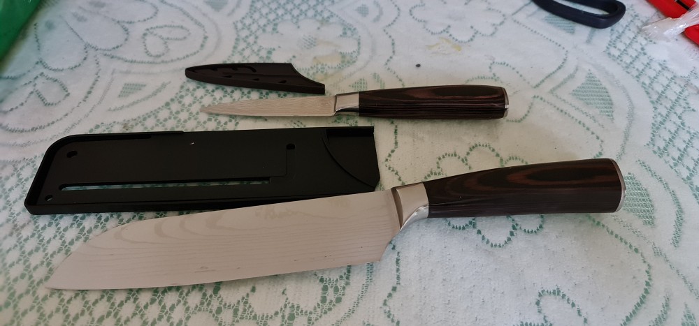 Pisau Dapur Chef Damascus Pattern - Pisau Dapur - Peralatan Masak - Pisau