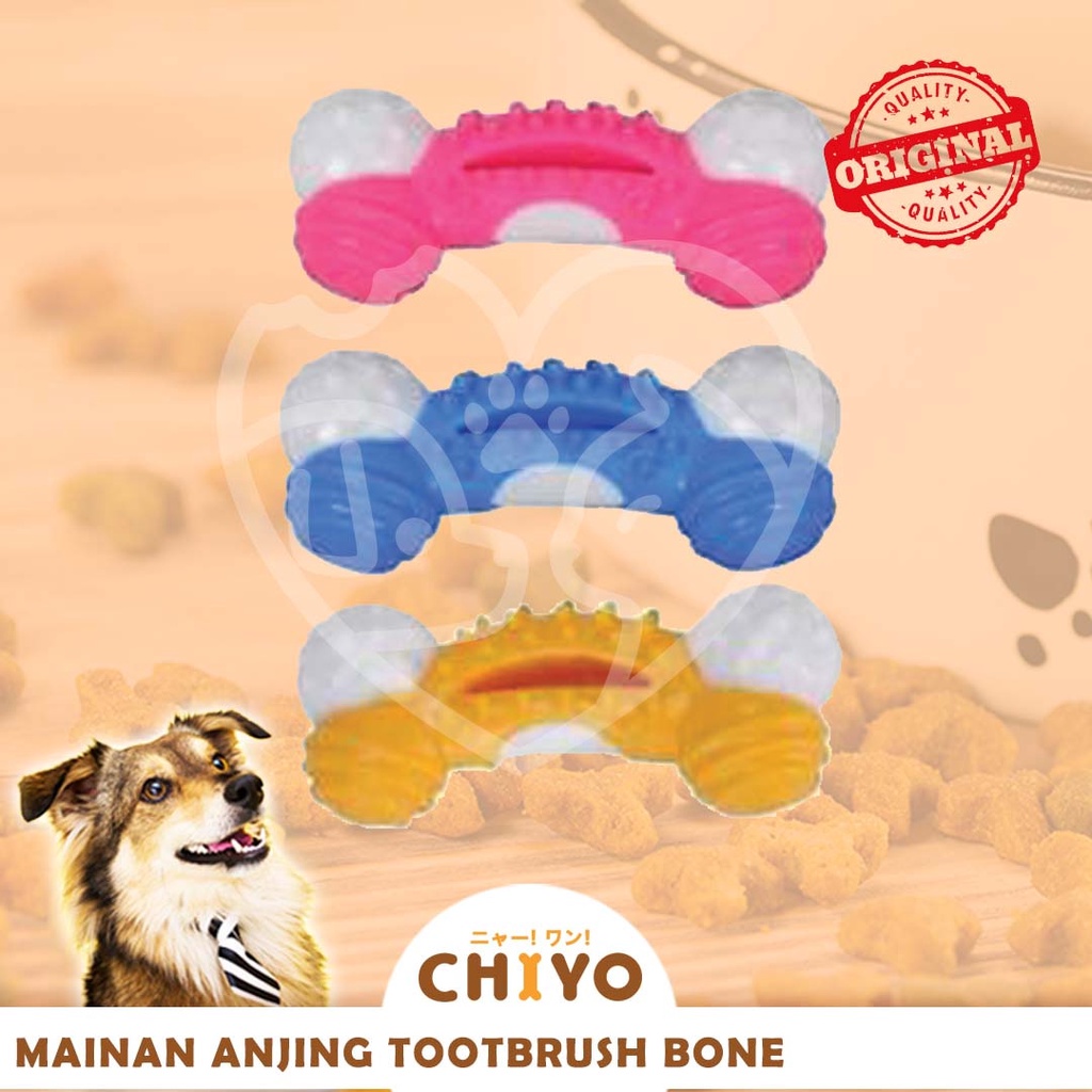 MAINAN GIGITAN ANJING TOOTBRUSH BONE DOG BN [ TOY DOG ]