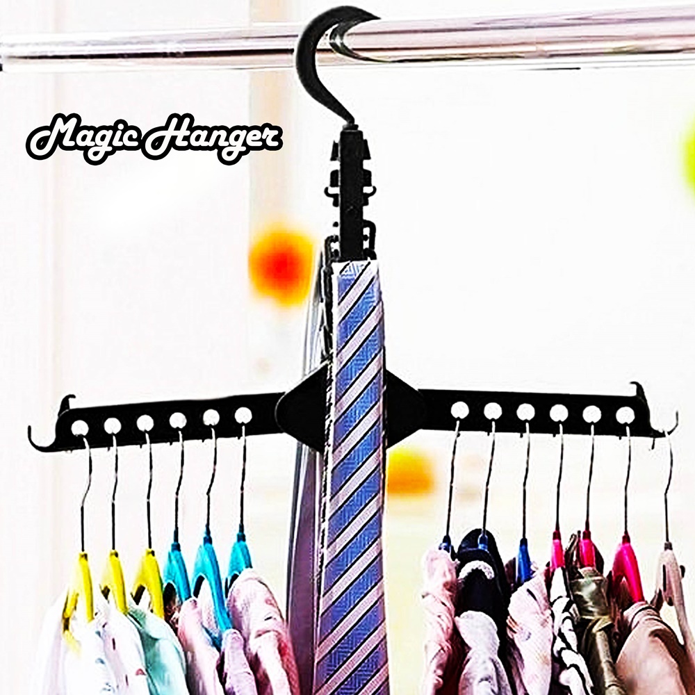 FM - Magic Hanger / Gantungan Baju Multifungsi / Gantungan Portable / Gantungan Baju Unik muat banyak