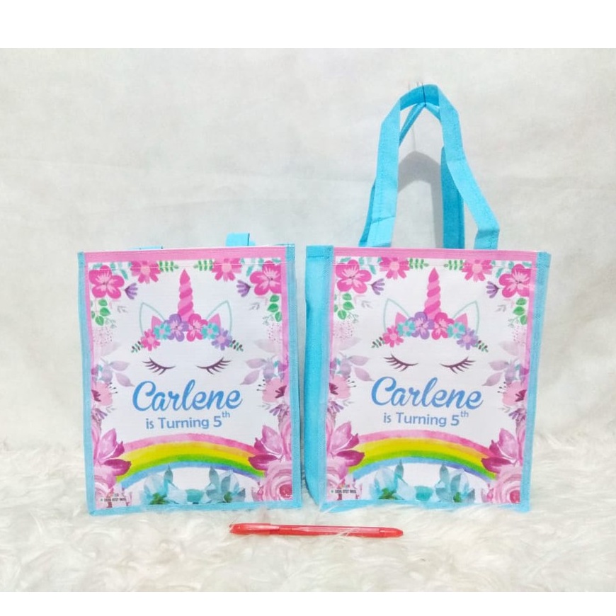 Tas Spunbond FP MIKA Custom Request Cetak NAMA dan Foto Goodie Bag Sovenir Ulang Tahun Anak Bingkisan Parcel Ultah-7