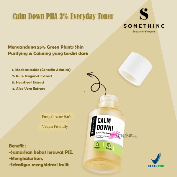 SOMETHINC Calm Down! [PHA 3% Everyday Toner | Skinpair R-Cover Cream | R-Cover Ampoule ]