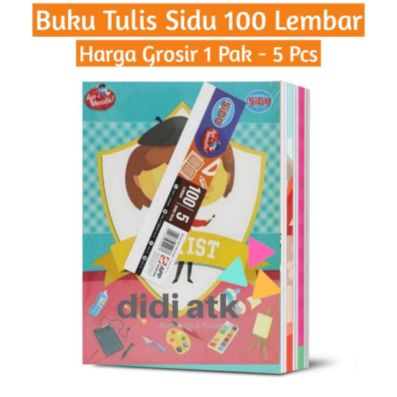 

Buku Tulis Sidu 100 Lembar 1 Pak 5 Pcs