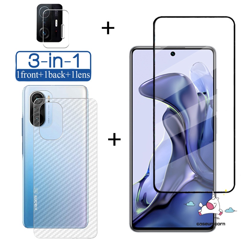 3in1 Pelindung Layar Tempered Glass Untuk Samsung A03 Core A33 A53 A02 M02 A23 S21FE S20FE A12 A50 A50s A30s A32 A31 A52