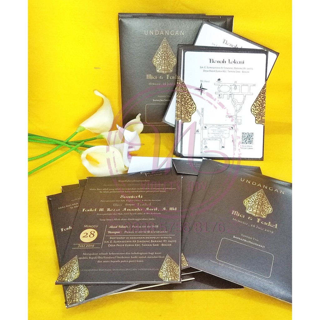 

Undangan pernikahan custom design Single hardcover+amplop